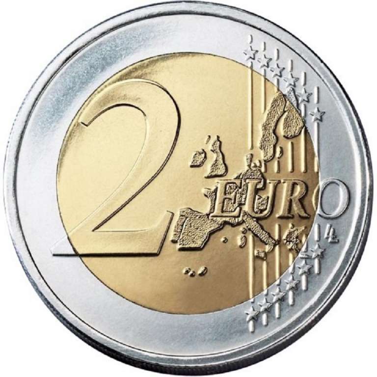 (004) Монета Латвия 2015 год 2 евро &quot;Черный аист&quot;  Биметалл  UNC